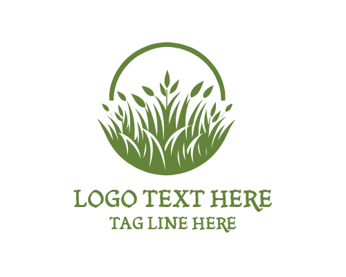 Organic Grass Logo for Eco Garden Branding