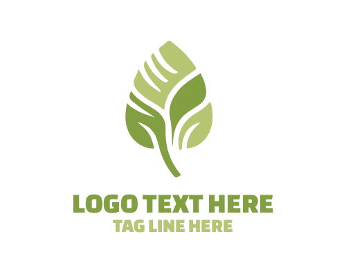 Organic Growth Leaf Icon Logo
