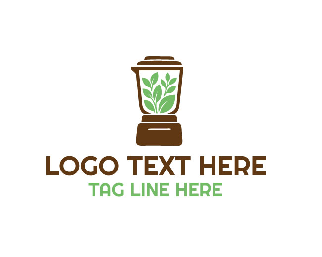 Organic Herb Blender Best Design Logo