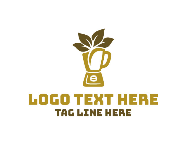 Organic Herb Blender Food Best Logo