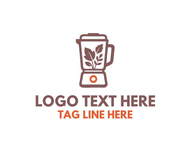 Organic Herb Blender Fresh Leaf Logo