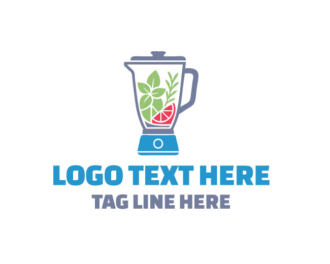Organic Herb Blender Healthy Design Logo