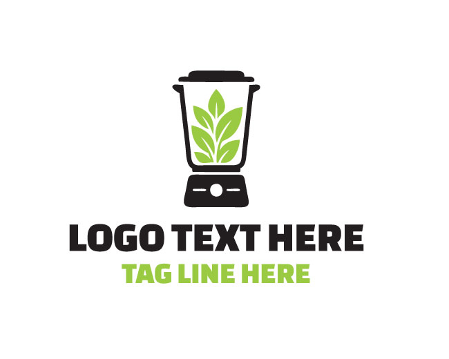 Organic Herb Blender Herb Leaf Logo