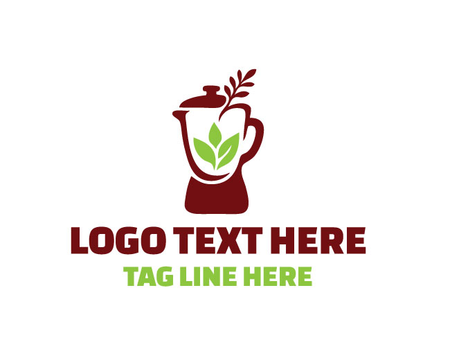 Organic Herb Blender Leaf  Logo