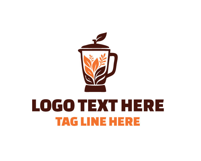 Organic Herb Blender Natural Best Design Logo