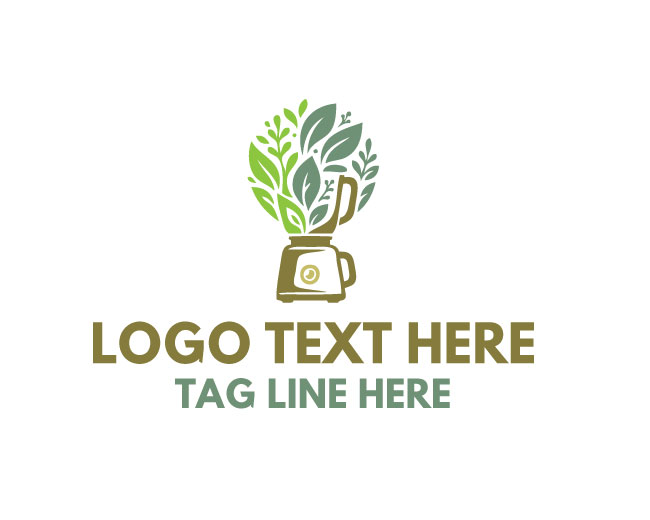 Organic Herb Blender Natural Design Logo