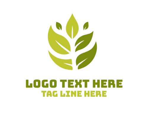 Organic Leaf Symbol Logo