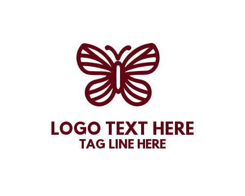 Organic Line Butterfly Logo