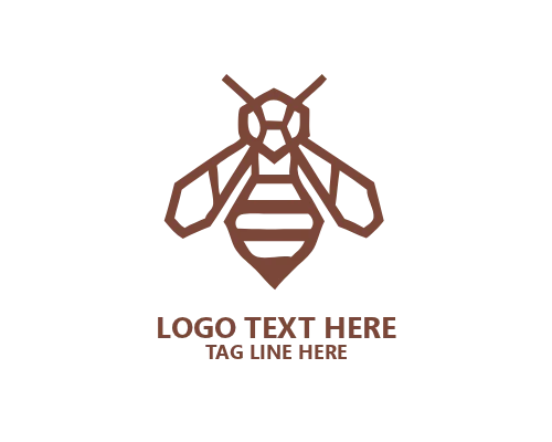 Organic Mark Honey Bee Logo