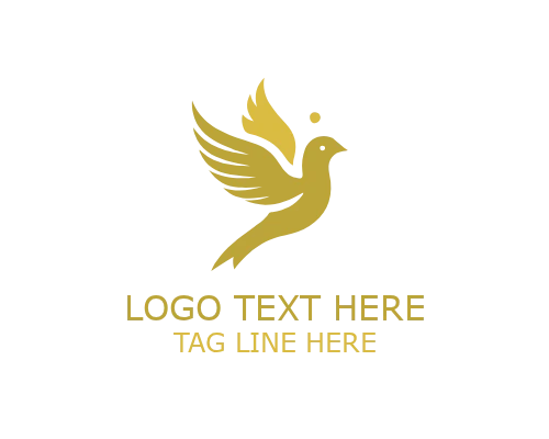 Organic Nesting Bird Emblem Logo for Eco Branding