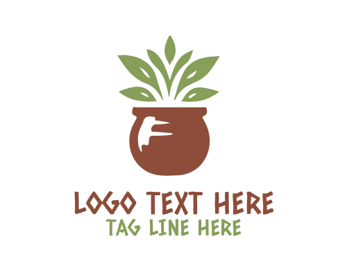 Organic Plant Pot Eco Logo