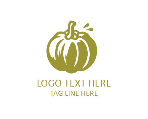 Organic Pumpkin Vegetable Logo