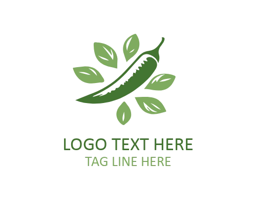 Organic Red Chilli Pepper Logo