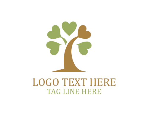 Organic Shamrock Tree Logo