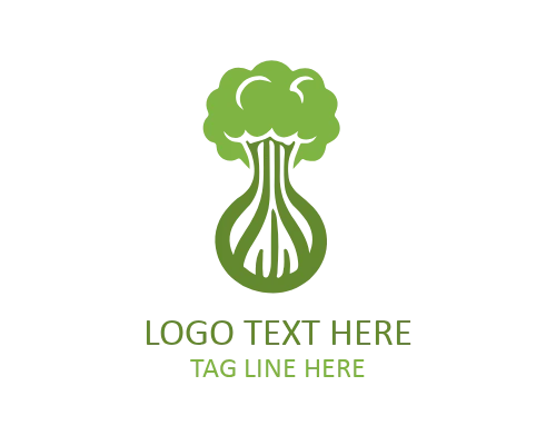 Organic Spinach Food Logo