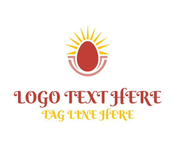  Organic Sun Egg Logo