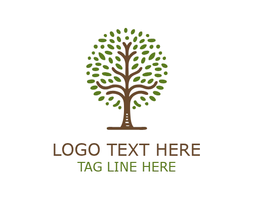 Organic Tree Monoline Logo for Natural and Eco-Friendly Branding