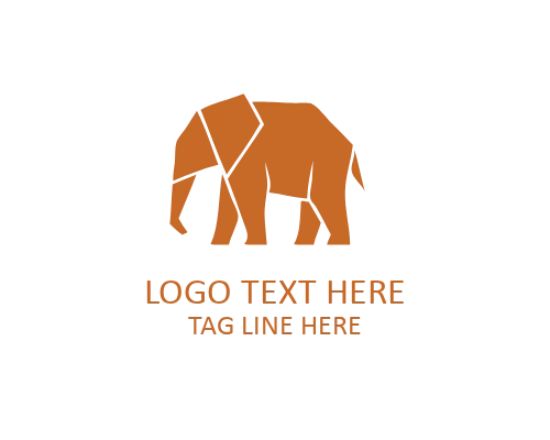 Origami Animal Symbol Logo