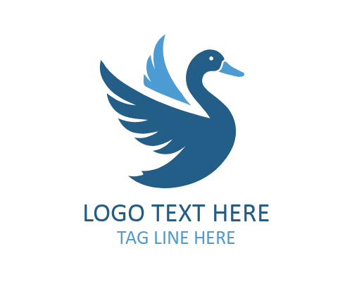 Origami Duck Logo for Minimal Creative Brands