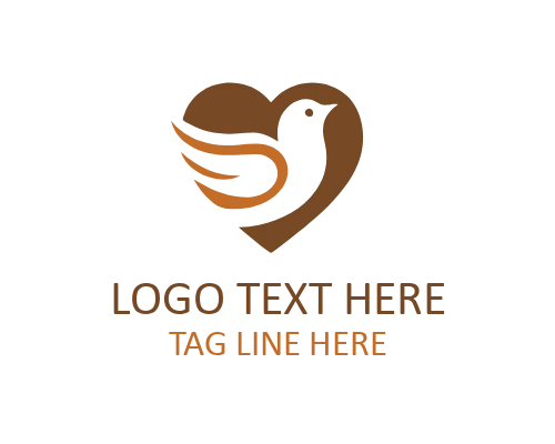 Origami Love Bird Logo Design