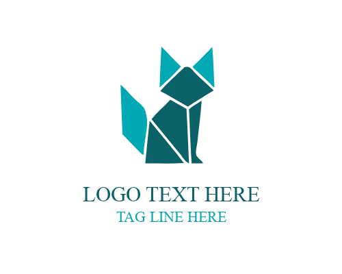  Origami Paper Animal Mark Logo