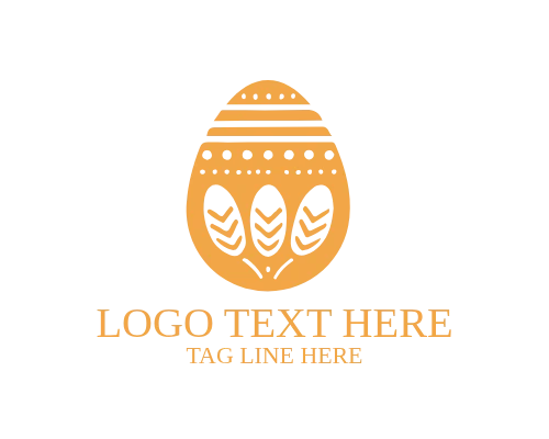 Ornamental Easter Egg Logo for Decorative Use