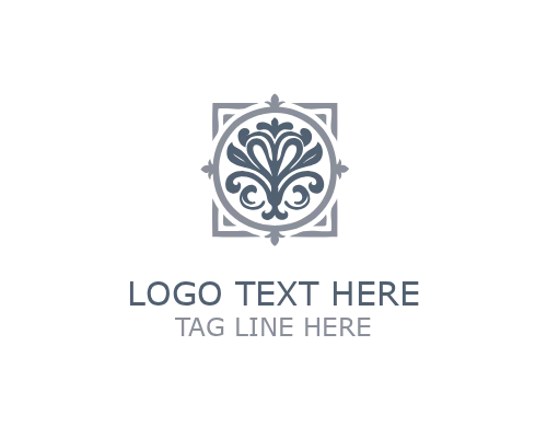 Ornamental Elegant Medallion Frame Logo