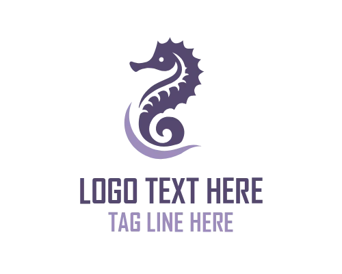 Ornamental Luxury Sea Horse Logo