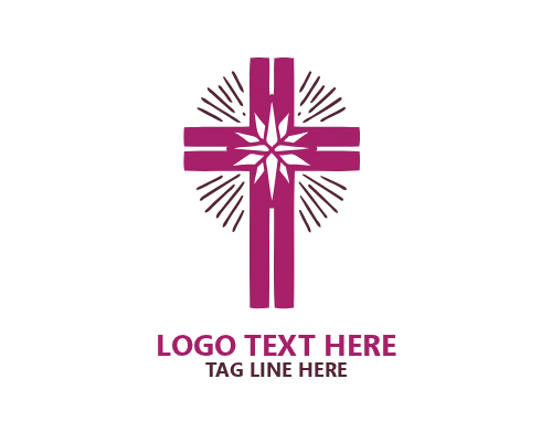 Ornate Christian Cross Logo
