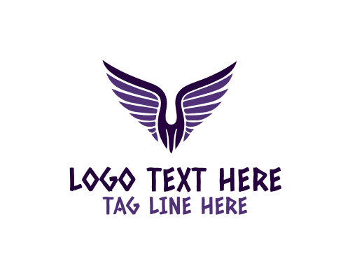 Ornate Elegant Wings Logo