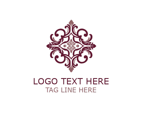 Ornate Luxury Floral Frame Logo
