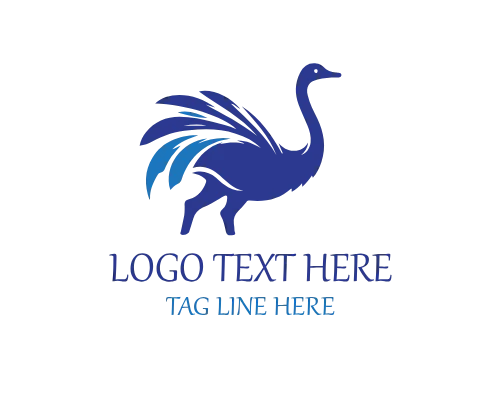 Ostrich Farm Business Logo