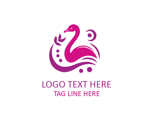 Ostrich Mascot Character Logo
