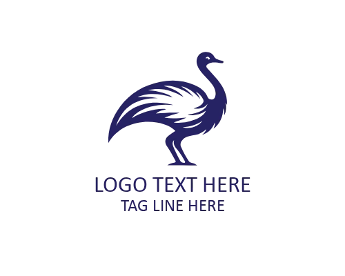 Ostrich Silhouette Logo