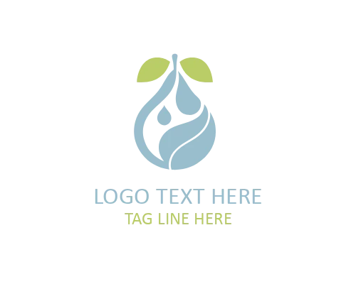 Outline Abstract Pear Logo for Minimal Brands, Organic Products, and Modern Identity