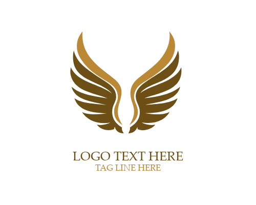 Outline Angel Wings Logo