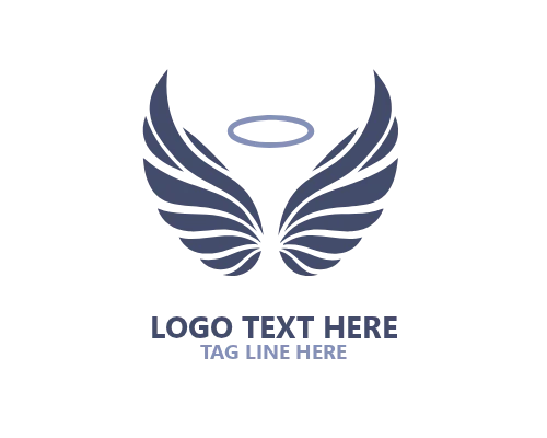 Outline Angel Wings Logo