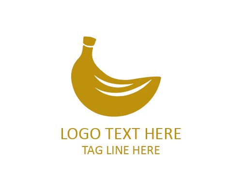 Outline Banana Fruit Logo for Organic Branding