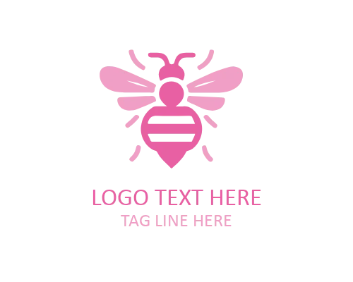 Outline Bee Logo Simple Design