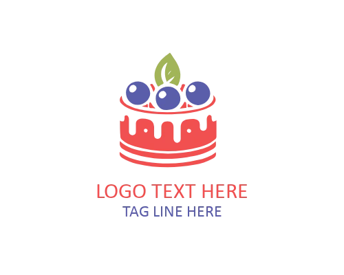 Outline Cake Slice Logo