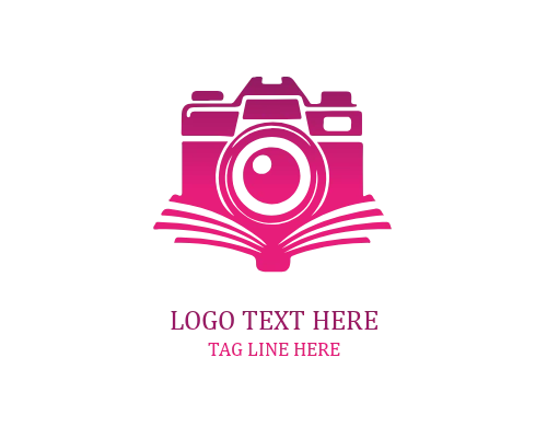 Outline Camera Book Logo