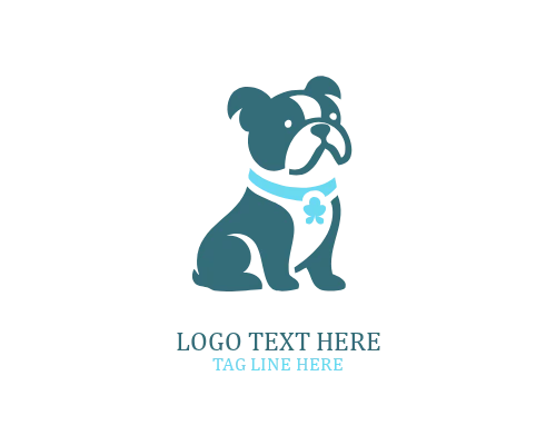 Outline Cute Puppy Logo