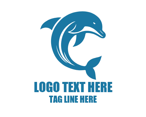 Outline Dolphin Icon Logo