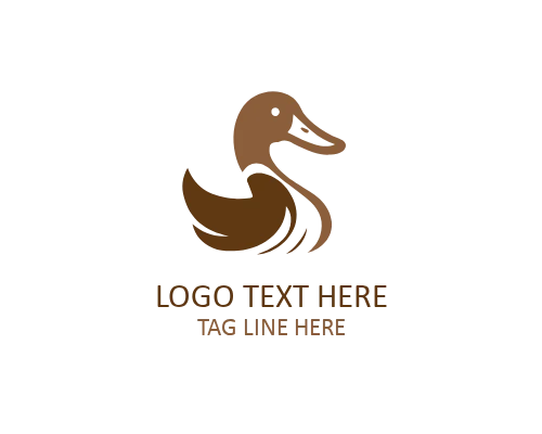 Outline Duck Icon Logo