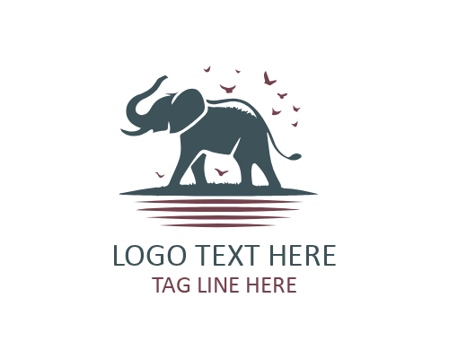 Outline Elephant Logo for Clean and Elegant Branding