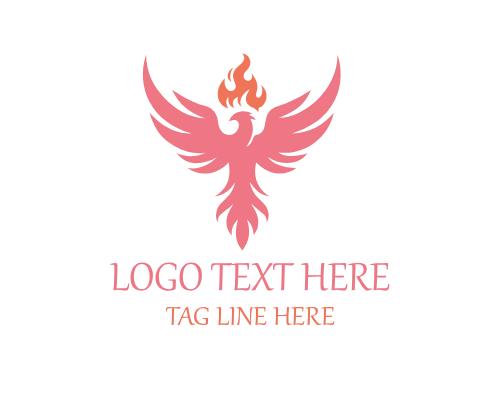 Outline Flame Bird Logo for Minimal and Clean Brand Identity