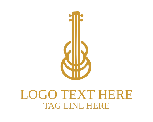 Outline Guitar Logo