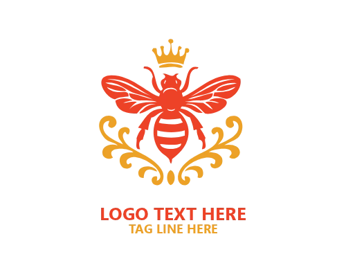 Outline Honey Bee Icon Logo
