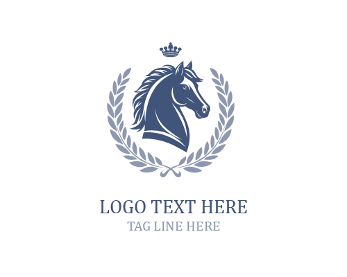 Outline Horse Crown Logo