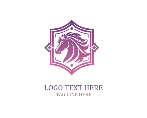 Outline Horse Shield Logo